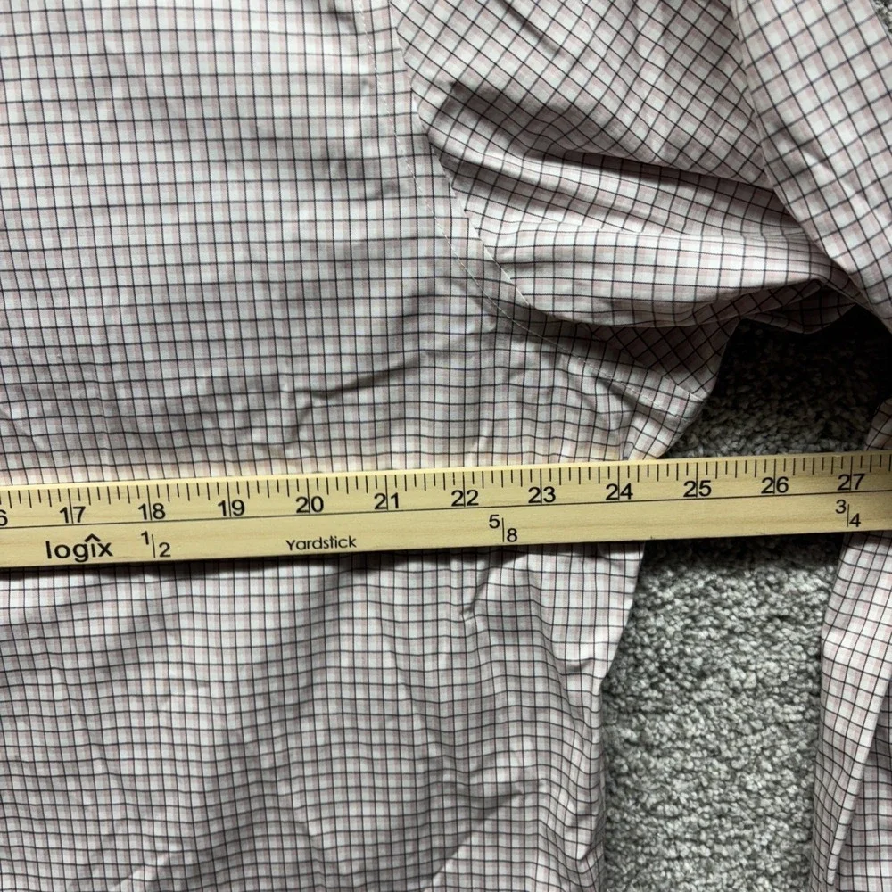 BANANA REPUBLIC Athletic Fit Dress Shirt Men's XL Check Pink Button‎ Down NWT